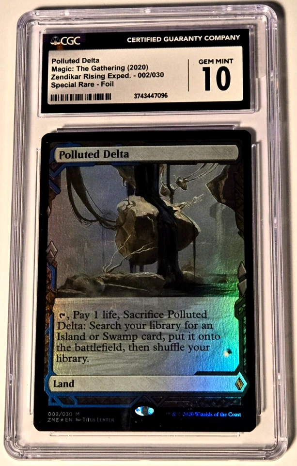 Polluted Delta Zendikar Rising Expeditions FOIL CGC 10 Gem Mint MTG Mythic - Image 2 of 3