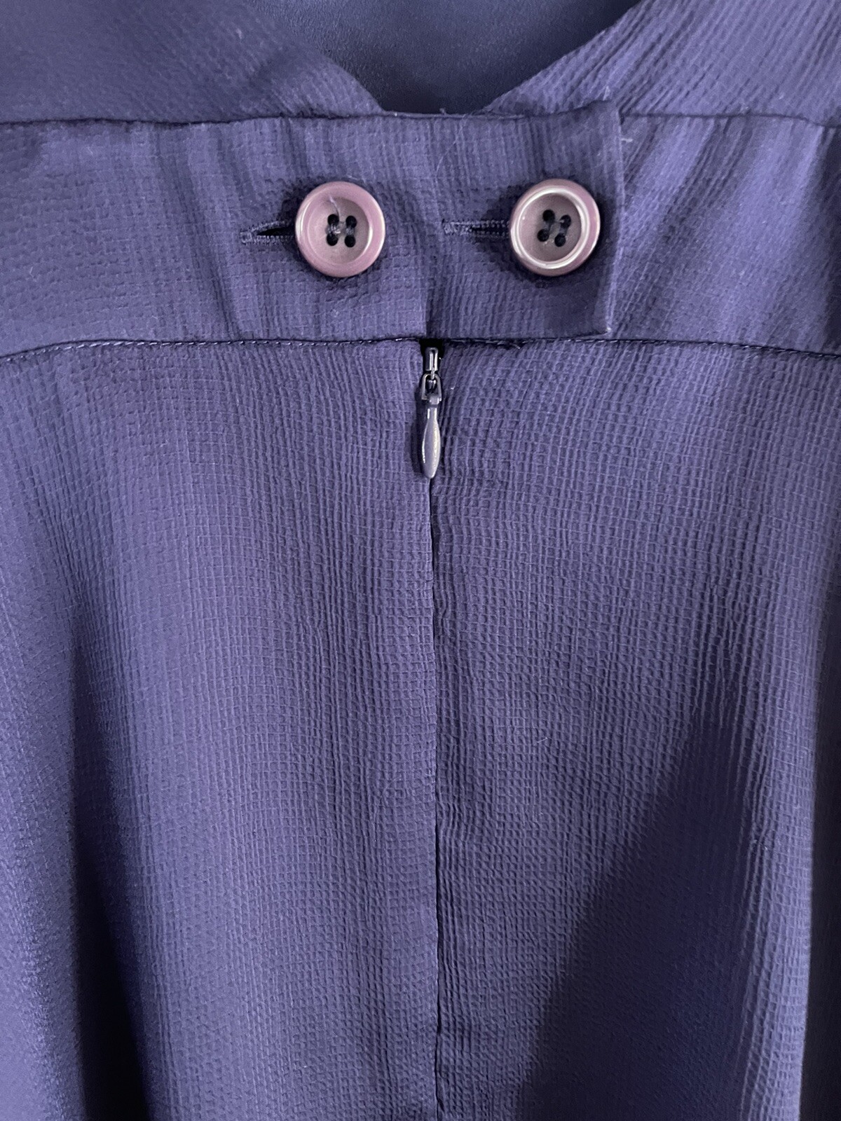 BCBGeneration Midnight Blue Open Back Ruffle Slee… - image 5