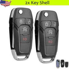 2 For 2015-2022 FORD F150 DF250 RANGER Flip Remote Key Fob Shell Case N5F-A08TDA