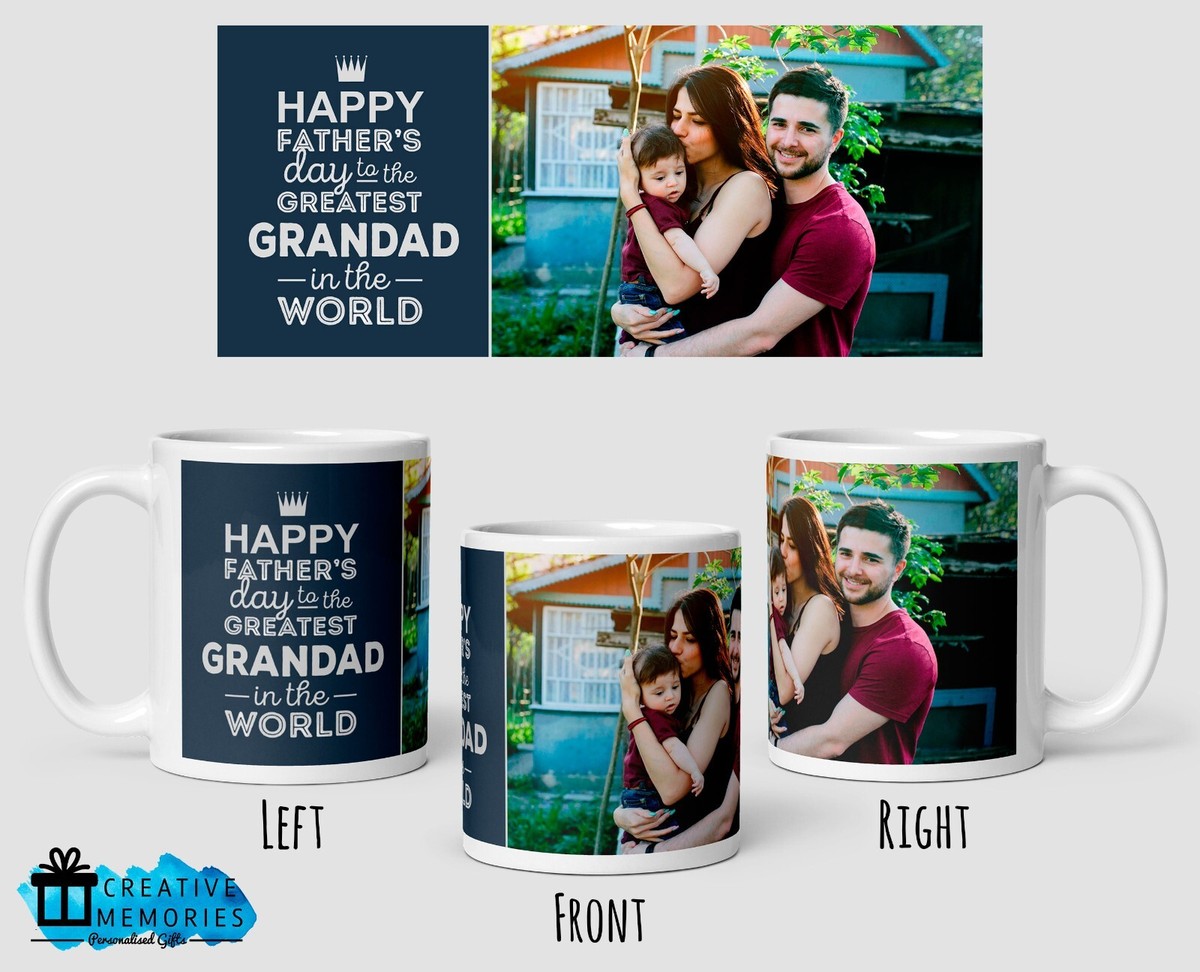 Personalised Photo Mug Birthday Fathers Day Cup Grandad- Dad