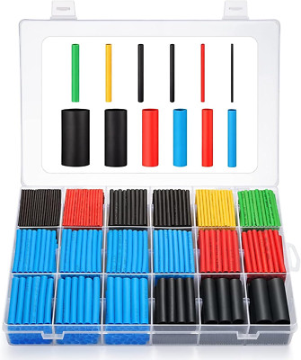 1120PCS Heat Shrink Tubing 2:1,  Electrical Wire Cable Wrap Assortment Electric 