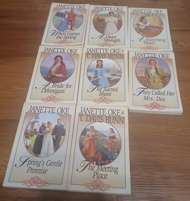 Janette Oke Lot of 8 Paperback Books When the Spring Comes Quiet Strength 