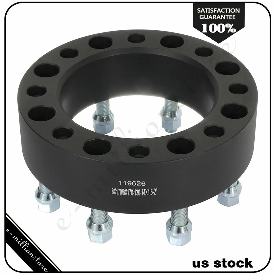 4 pcs 2" 8x170 14x1.5 studs wheel spacers for Ford F-250 Super Duty - Image 2 of 4