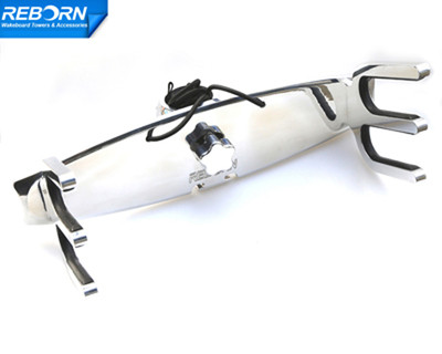 Reborn Pro QR Water Ski Wakeboard Tower Rack Polished-Installable At Any Angle