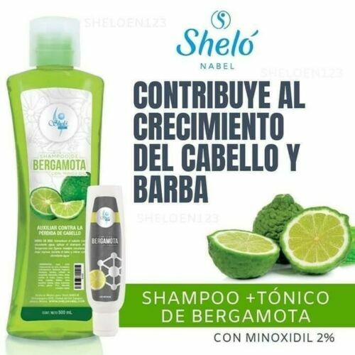 BERGAMOT SHAMPOO Y TONICO DE BERGAMOTA SHELO NABEL 530ml FREE SHIPPING