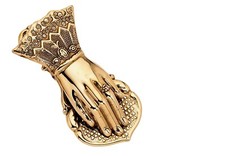 Paperweight Von Schreibtisch Form Handarbeit Messing Glänzend Stil Kaiser Spange