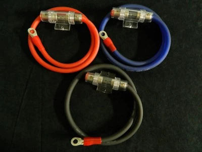 INSTALLBAY 6 GAUGE WIRE 2 FT AGU HOLDER 60 AMP FUSE 5/16 RING TERMINALS POWER AWG
