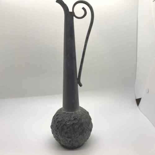 Vintage Selandia Norway Pewter Decorative Skinny Handled Pitcher - Picture 2 of 6