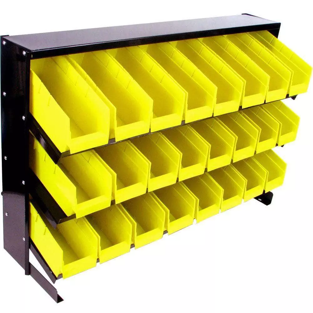 Stalwart Small Parts Storage Rack/Bin H-Steel 24-Plastic