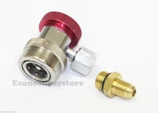 1/4" SAE Male Flare High Automotive Quick Coupler Connectors Adapter HVAC R134a