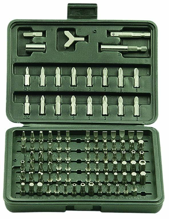 Set di 100 inserti per avvitatore in valigetta