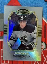 2019-20 Upper Deck Stature Portrait Variant Carl Grundstrom RC 44/85 Los Angeles