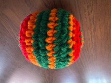 Handmade Crochet Ball Footbag. Soft  Durable   3" D Great for kids