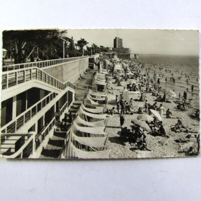 cpsm 17 Fouras 1956 La Plage et sa descente cpa Charente Maritime