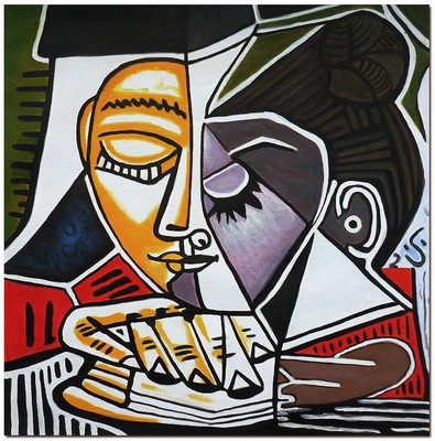 Tete D Une Femme Lisant Pintado A Mano Pablo Picasso Pintura Al