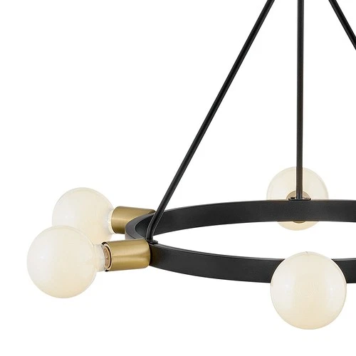 Lark 83616 Orla 6 Light 24"W Ring Chandelier - Black - Picture 11 of 12