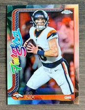 2025 Topps Chrome Football #FS-15 BO NIX Future Stars REFRACTOR Insert Broncos