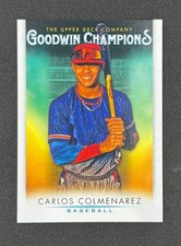 Carlos Colmenarez 2021 Goodwin Champions RARE BLANK BACK ROOKIE Rays Hot Rods SP