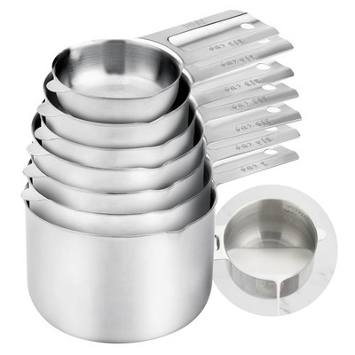 Measuring Cups Set,7 Pieces Stainless Steel Stackable Nesting Heavy Duty Meas...