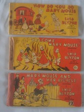 3 VERY SWEET VINTAGE "MARY MOUSE" STRIP BOOKS - ENID BLYTON - COLLECTORS DELIGHT