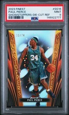 2023 TOPPS FINEST SHOWSTOPPERS DIE-CUT REFRACTOR #SS16 PAUL PIERCE 33/74 PSA 9