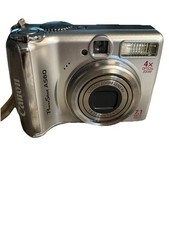Canon PowerShot A560 7.1MP Digital Camera 4x Zoom Silver Case/cord Manual Works