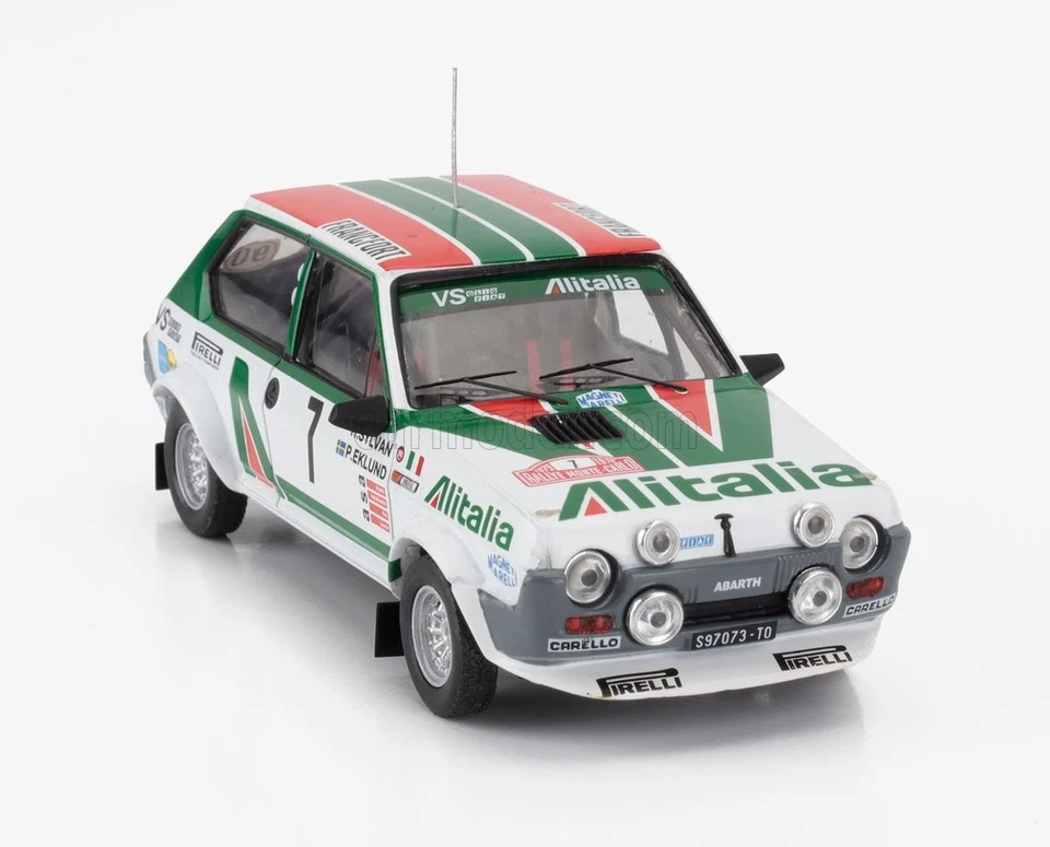 MODELLINO AUTO STATICO IXO FIAT RITMO ABARTH RALLY MONTECARLO 1979 EKLUND 1/43 - Immagine 4 di 4