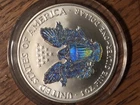 2002 Holographic Silver Eagle 1 Oz. .999 Silver BU Uncirculated $1 Dollar Coin