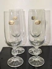 Klaudie by Crystalite (Bohemia) set of 4 Champagne/Wine