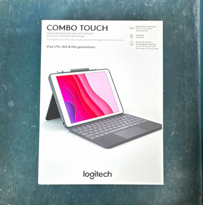 Logitech Combo Touch Gray Keyboard Folio w/ Trackpad for iPad 7/8/9 10.2''