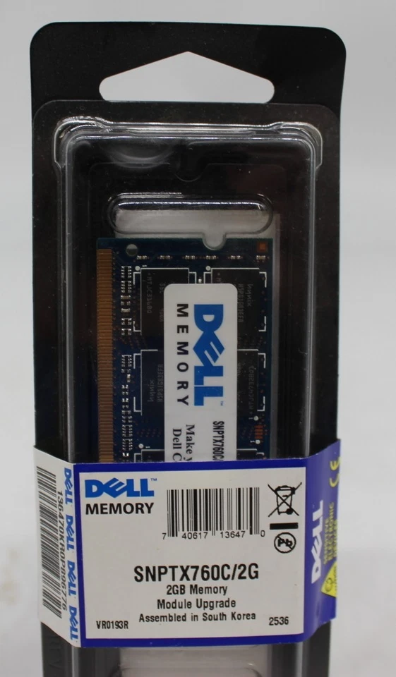Dell Memory Module Upgrade 2GB VR0193R New Computer 2536 DIMM DDR2 SNPTX760C - Image 3 of 4