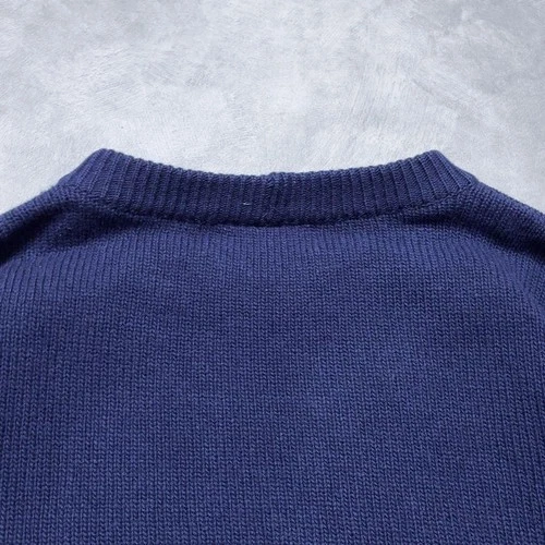 ICEBERG Vintage Knit Sweater L Bear Racing 90s Y2K Navy Charcoal image 13