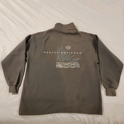 Vintage Harley Davidson Bike Week Daytona 2001 Full Zip Jacket Grunge Y2k Mens L