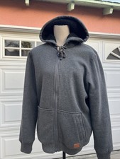 BUFFALO Men's Relaxed Full-Zip Hooded Jacket with Sherpa Lining, Size M