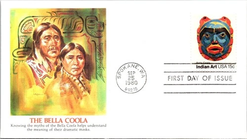 S08-0681, INDIAN MASKS, FDC