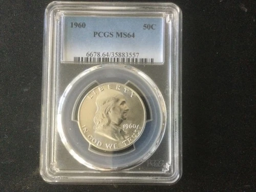 1960 Franklin Half Dollar MS64 PCGS Blue Label