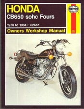 HONDA CB650 Z,CB650 NIGHTHAWK,SC CUSTOM HAYNES WORKSHOP MANUAL 1978-1984