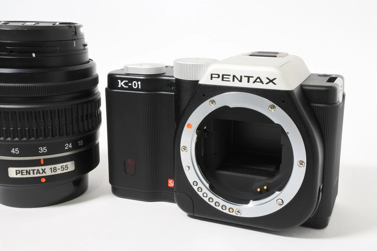 PENTAX K-01 ＋レンズDAL 18-55mm ホワイト 訳あり Pentax K-01 16 MP Mirrorless with 18-55mm AL WR Lens - USED