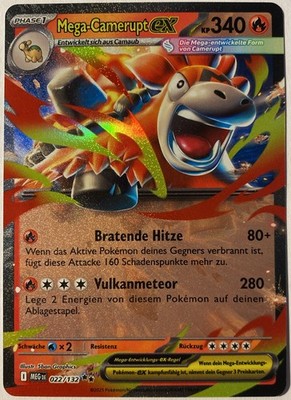 Pokemon Mega-Camerupt ex | Deutsch 022/132 Mega Entwicklung | Near Mint