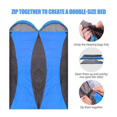 Lixada Sleeping Bag For Adults Boys And Girls 4-Season Camping Warm Sleepin CQVG