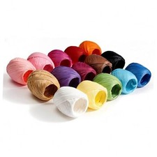 Raffia Paper Ribbon Twine Strings 15 Rolls 15 Colors Set for DIY Pure Colors
