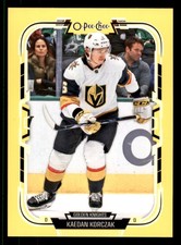2025-26 O-Pee-Chee Yellow Border #385 Kaedan Korczak Vegas Golden Knights