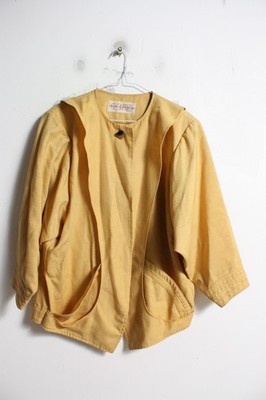 Vintage Jean and Martin Pallant Leinen Sakko - Gelb - Größe L (M20)