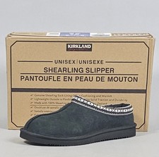 Kirkland Signature Shearling Slippers Unisex Black or Tan Sz 6m/7w-12m/13w nwb