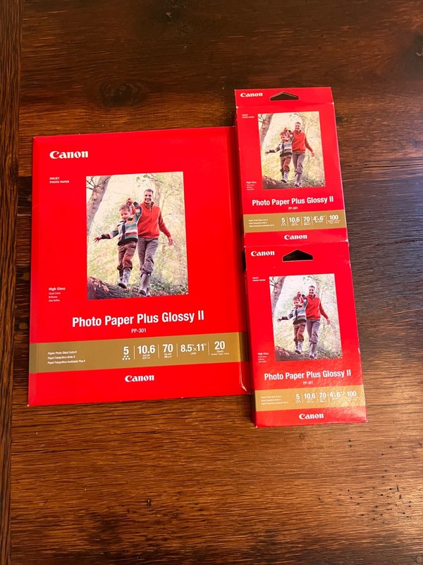 LOT of Canon Glossy Photo Paper in 4x6 and 8-1/2 x 11 Size NEW Sealed Packages