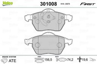 Valeo Bremsbelagsatz, Scheibenbremse Vorderachse U.A. FüR Ford, Seat, VW