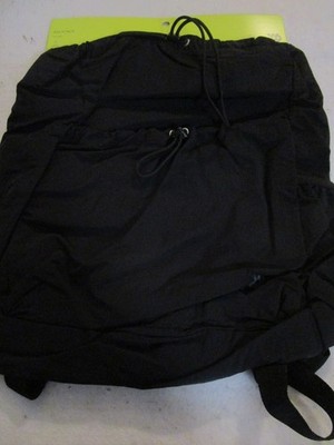 All In Motion 20L Cinch Backpack Adjustable Straps Water Repellent Light Black