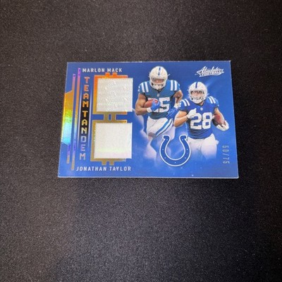 2021 Absolute Jonathan Taylor/Marlon Mack Team Tandem Materials /75 Colts