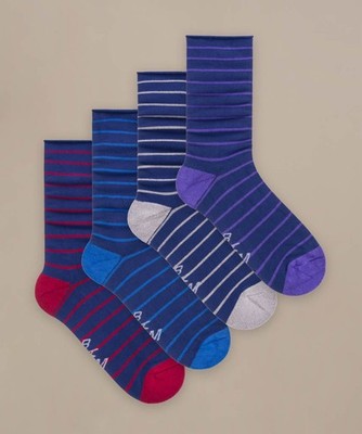 BAM - Bambus Rolled Top Soft Top Socken Fluxton 4er Pack. Supersoft. Atmungsaktiv.