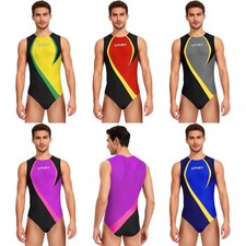 Men Bodysuit Training Jumpsuit Figure Skating Leotard Athletic Adult Sports